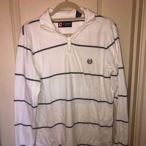 CHAPS quarter zip collared sweatshirt